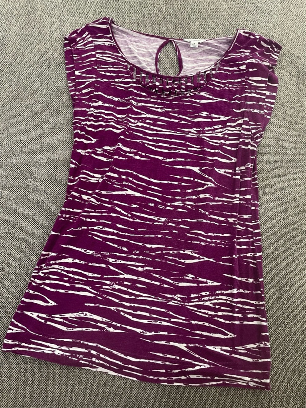 Women’s Purple Patterned Sleeveless Dress